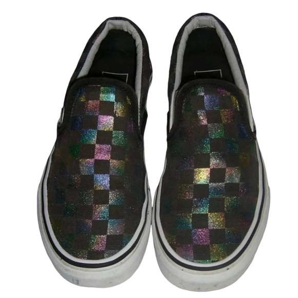 Vans Shoes Checkerboard Iridescent Rainbow Eclectic Stater Surfer egirl y2k Punk - Picture 3 of 11